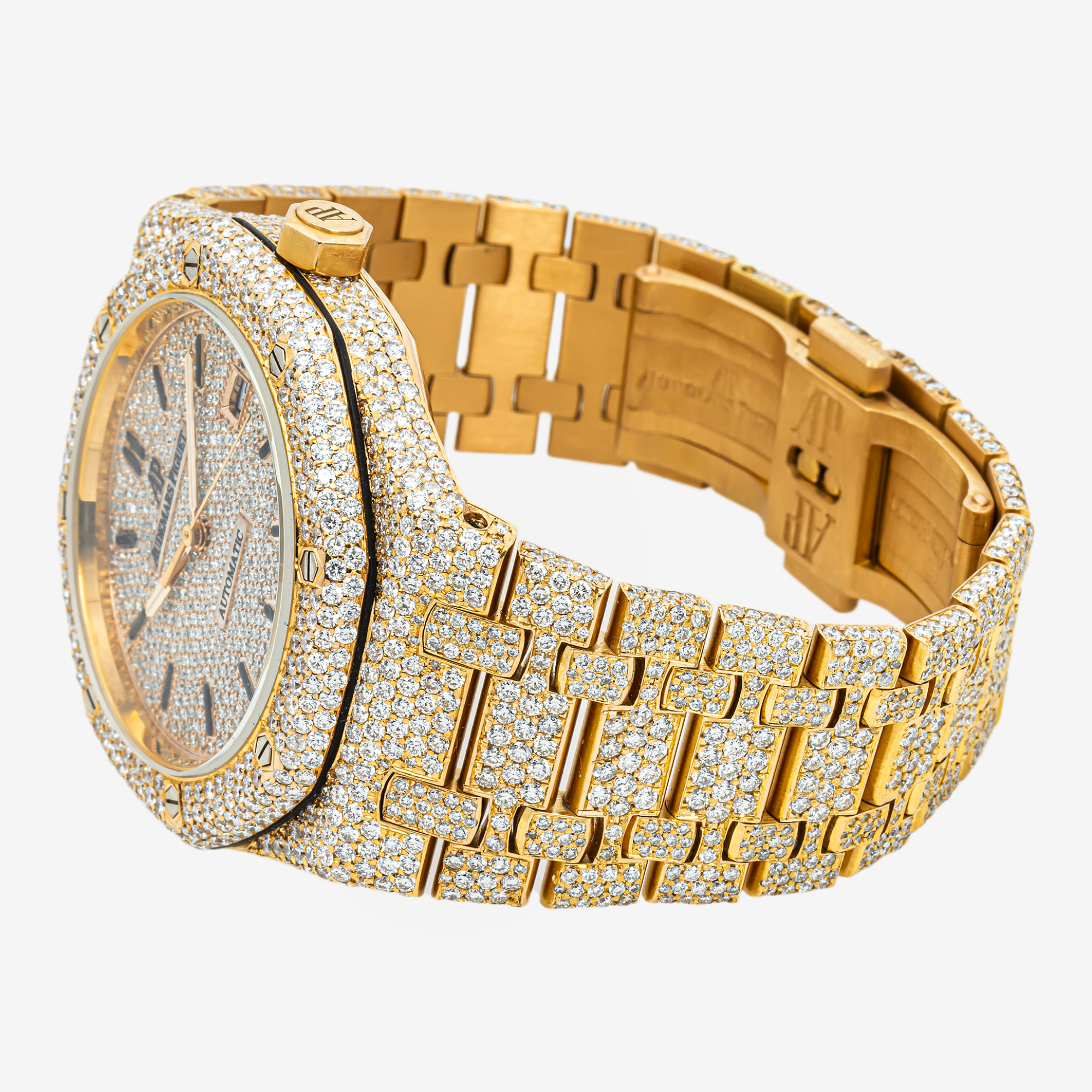 AUDEMARS PIGUET ROYAL OAK SELFWINDING 15400OR 41MM ROSE GOLD DIAMOND DIAL WITH 19.75 CT DIAMONDS