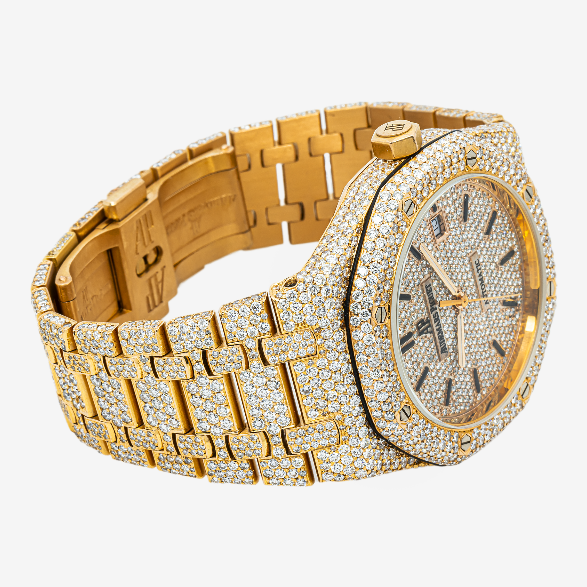 AUDEMARS PIGUET ROYAL OAK SELFWINDING 15400OR 41MM ROSE GOLD DIAMOND DIAL WITH 19.75 CT DIAMONDS