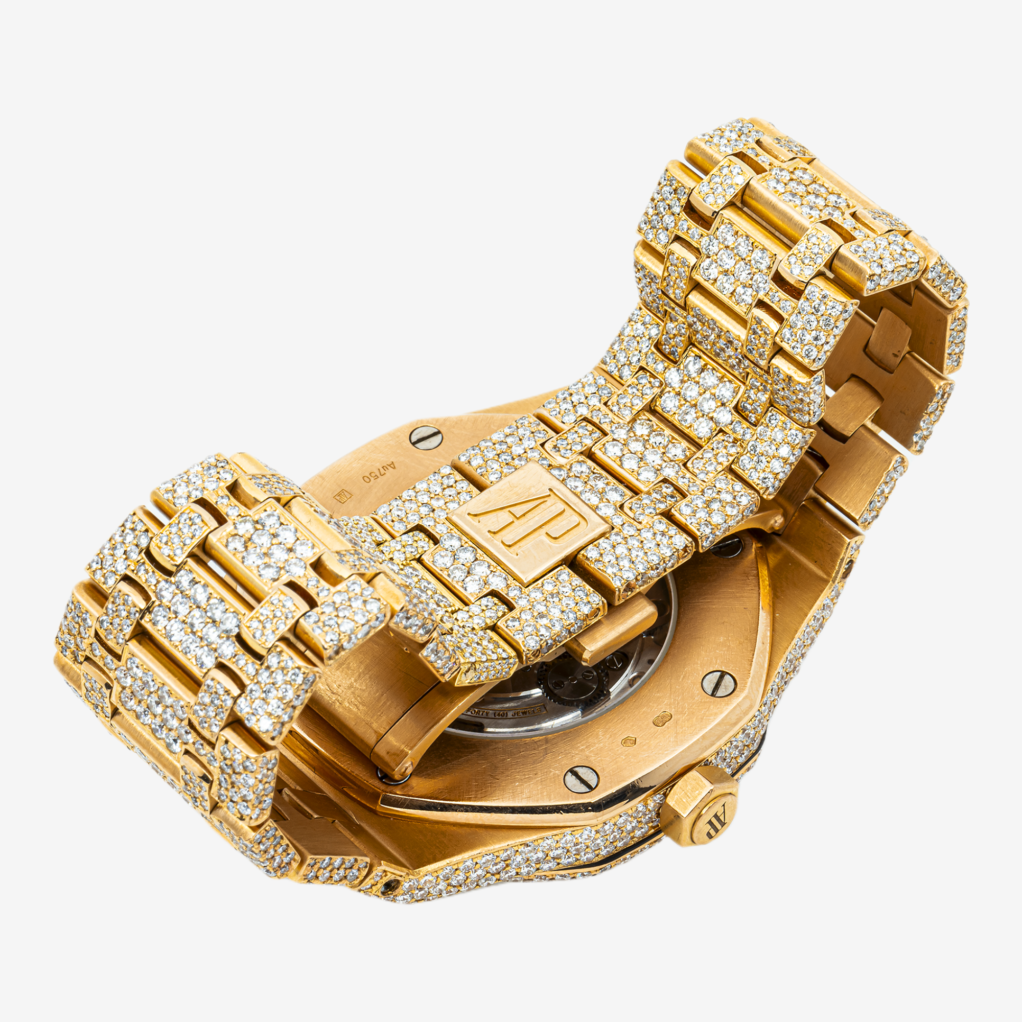 AUDEMARS PIGUET ROYAL OAK SELFWINDING 15400OR 41MM ROSE GOLD DIAMOND DIAL WITH 19.75 CT DIAMONDS