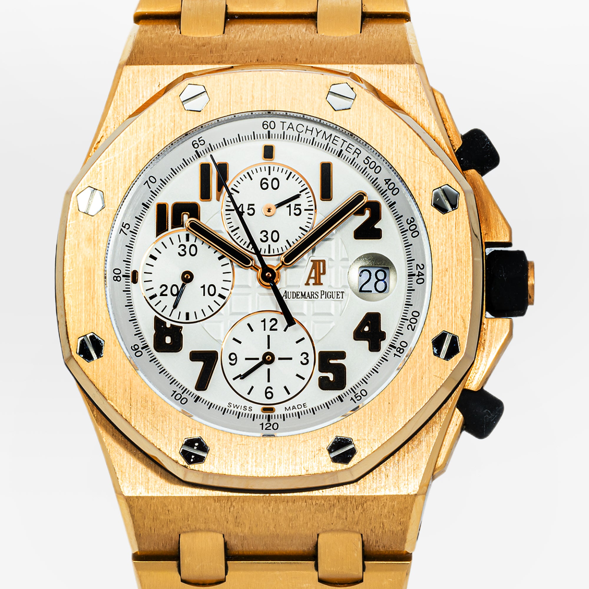 AUDEMARS PIGUET ROYAL OAK OFFSHORE CHRONOGRAPH 25721BA 42MM WHITE DIAL