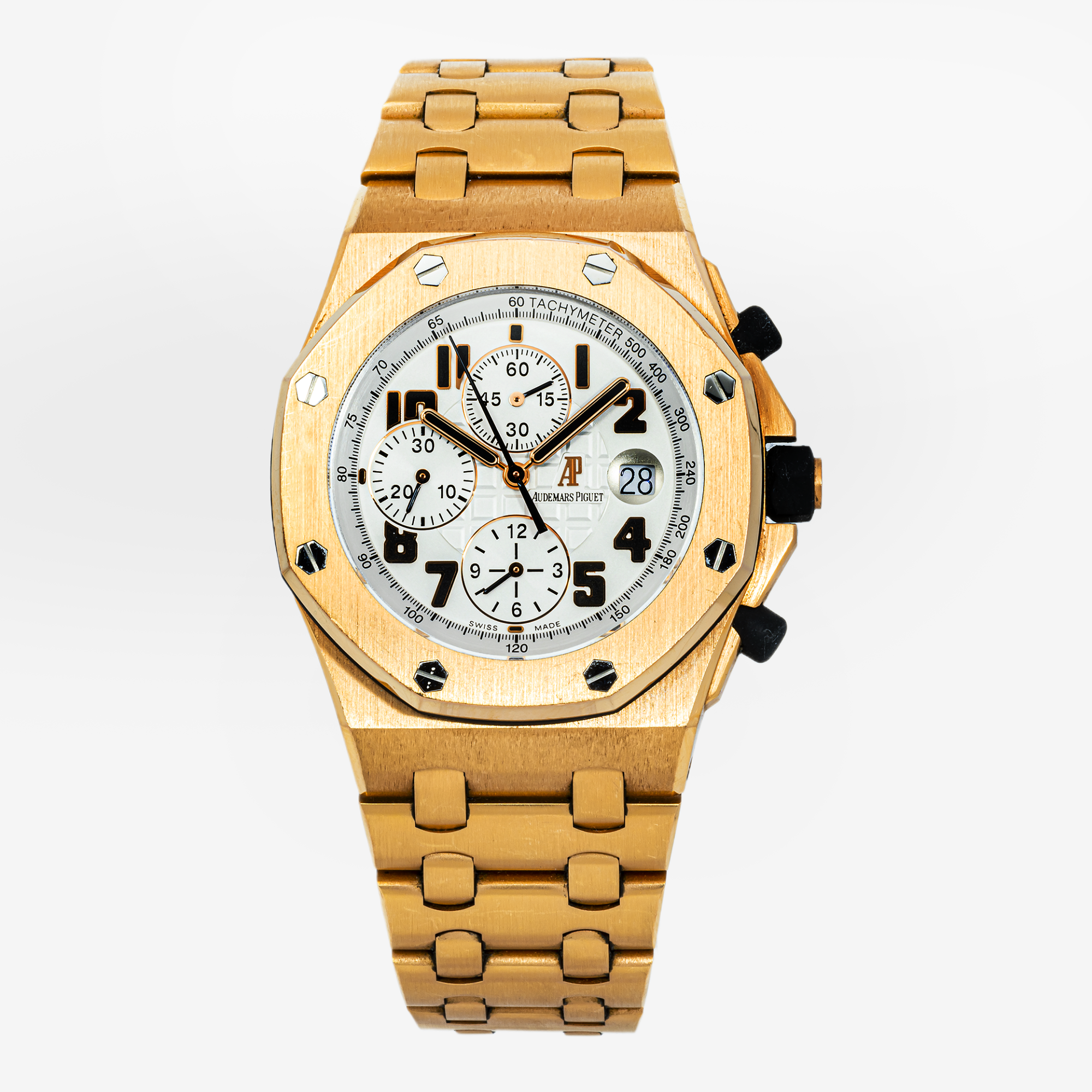 AUDEMARS PIGUET ROYAL OAK OFFSHORE CHRONOGRAPH 25721BA 42MM WHITE DIAL