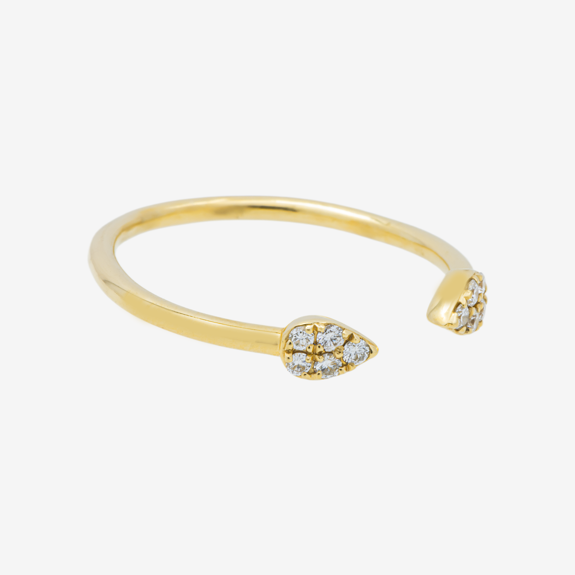 10K ARROW DIAMOND RING IN YG 1.15 CT DIAMONDS