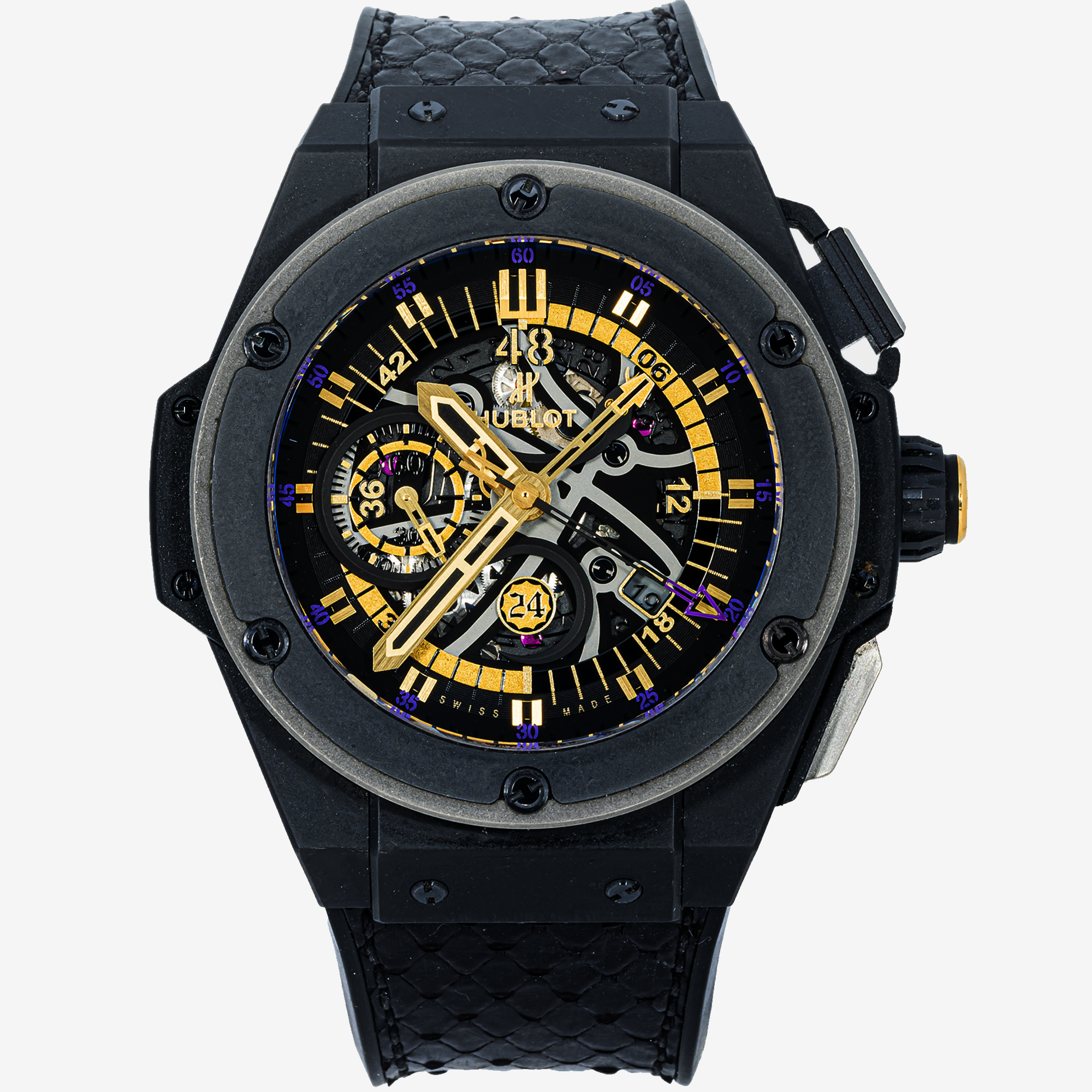 HUBLOT KING POWER 48MM BLACK DIAL WITH RUBBER BRACELET