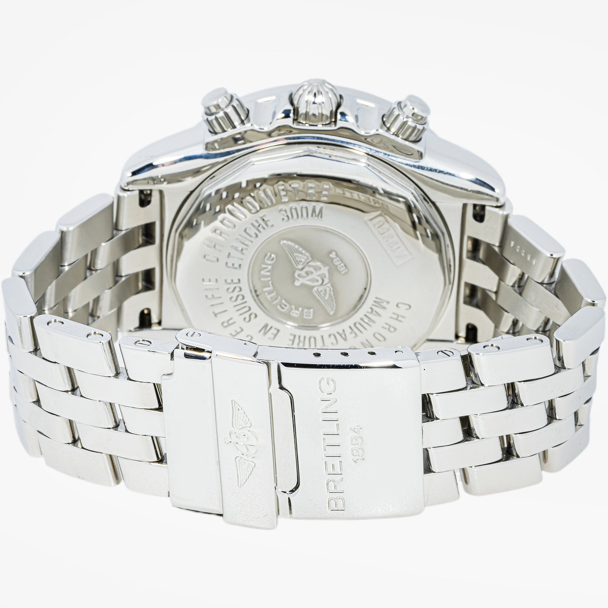 BREITLING SUPER AVENGER A11370 42MM WHITE DIAL WITH 10 CARAT DIAMOND BEZEL